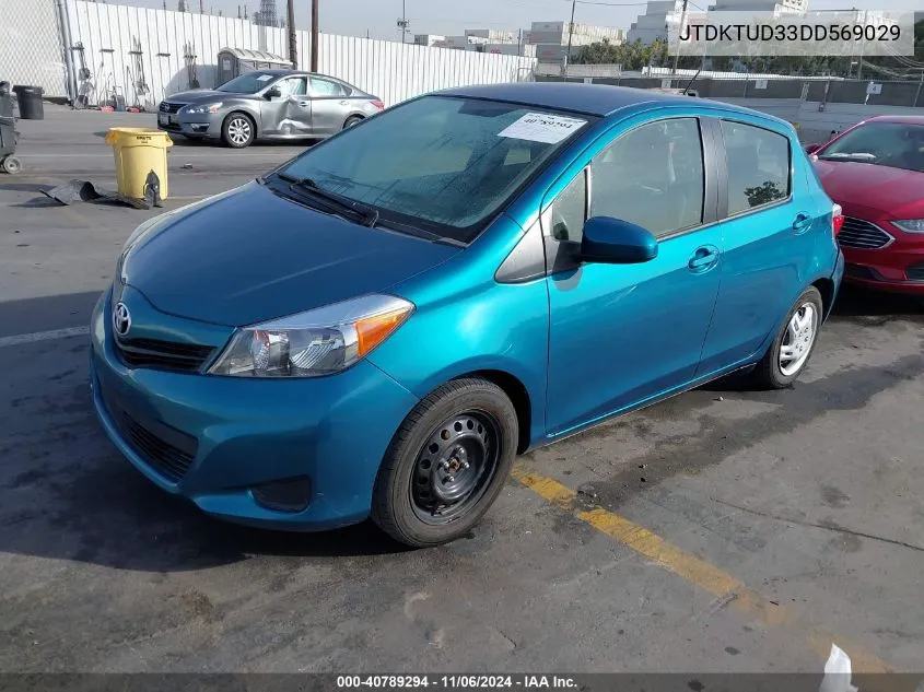 2013 Toyota Yaris Le VIN: JTDKTUD33DD569029 Lot: 40789294