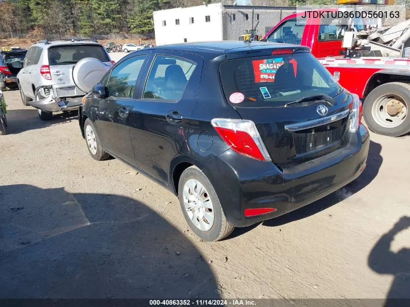 2013 Toyota Yaris Le VIN: JTDKTUD36DD560163 Lot: 40863352