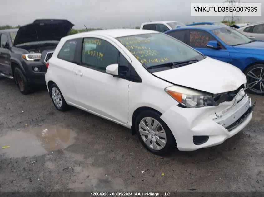 2014 Toyota Yaris VIN: VNKJTUD38EA007939 Lot: 12064926