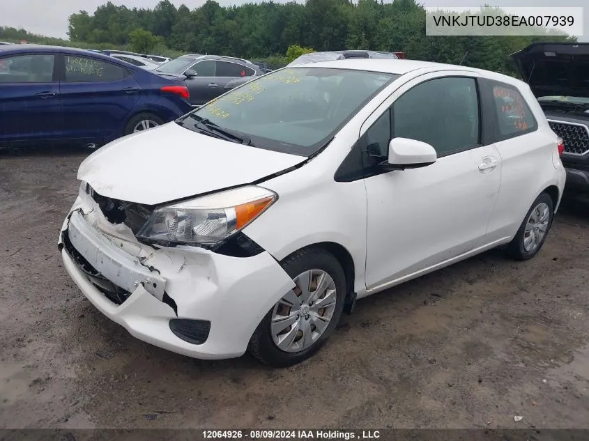 2014 Toyota Yaris VIN: VNKJTUD38EA007939 Lot: 12064926