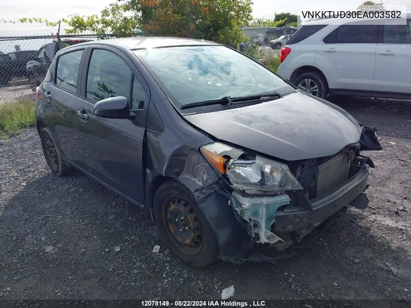 VNKKTUD30EA003582 2014 Toyota Yaris Le