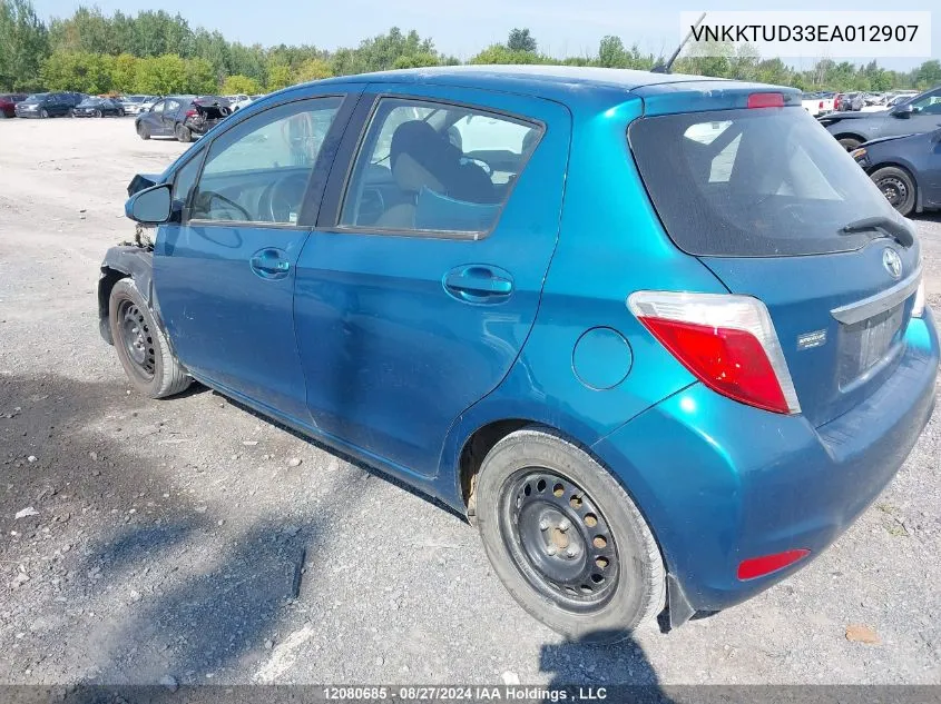 VNKKTUD33EA012907 2014 Toyota Yaris Le