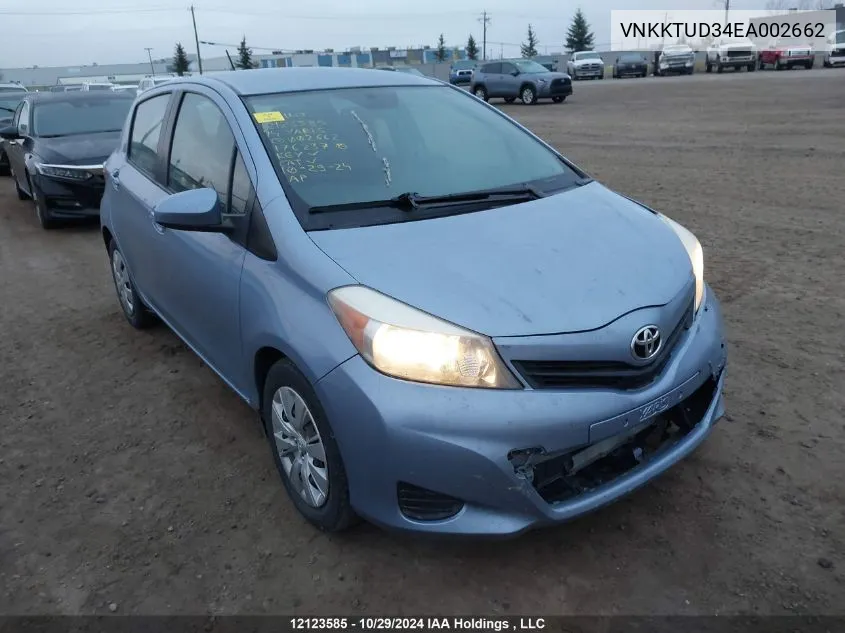 VNKKTUD34EA002662 2014 Toyota Yaris Le