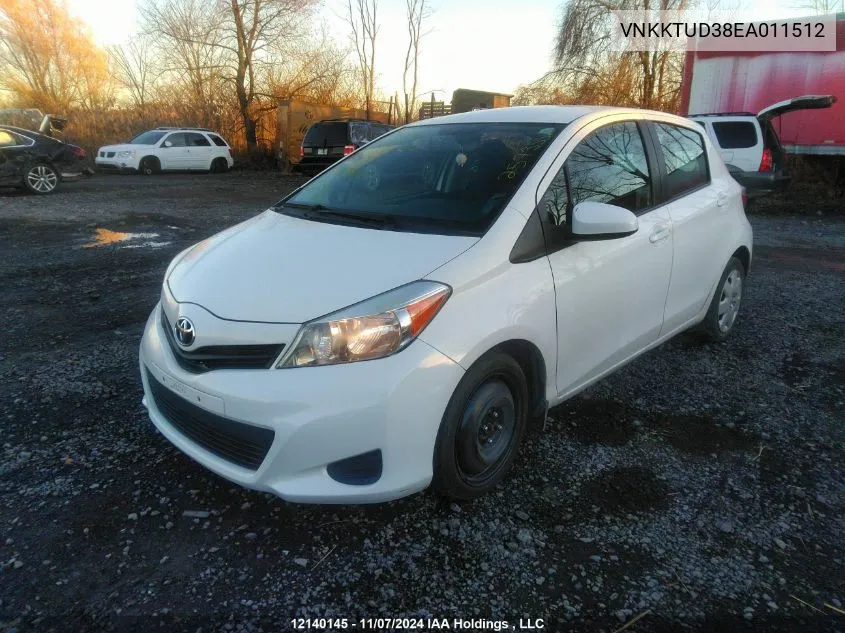 2014 Toyota Yaris VIN: VNKKTUD38EA011512 Lot: 12140145