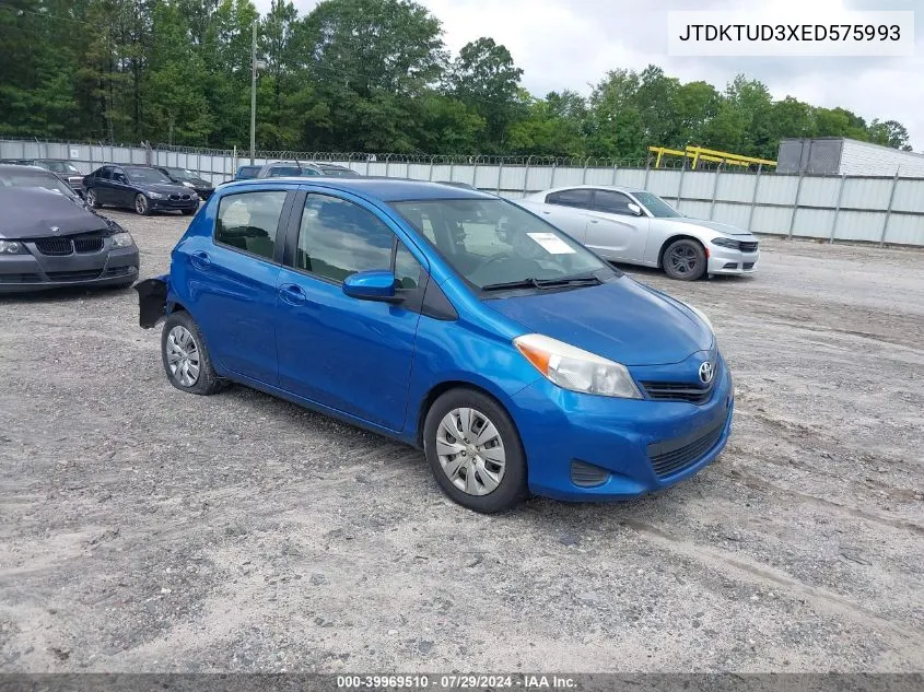 2014 Toyota Yaris Le (Tmc/Cbu Plant) VIN: JTDKTUD3XED575993 Lot: 39969510