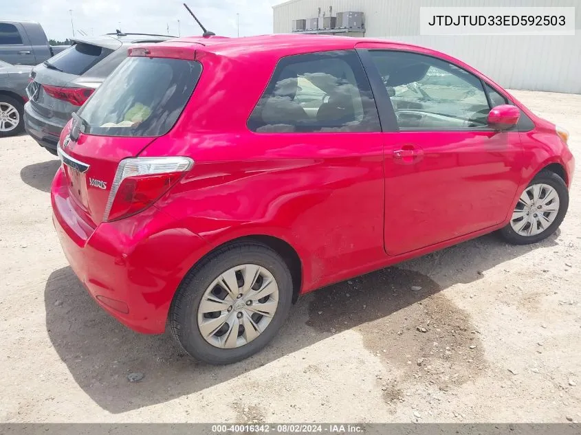 JTDJTUD33ED592503 2014 Toyota Yaris