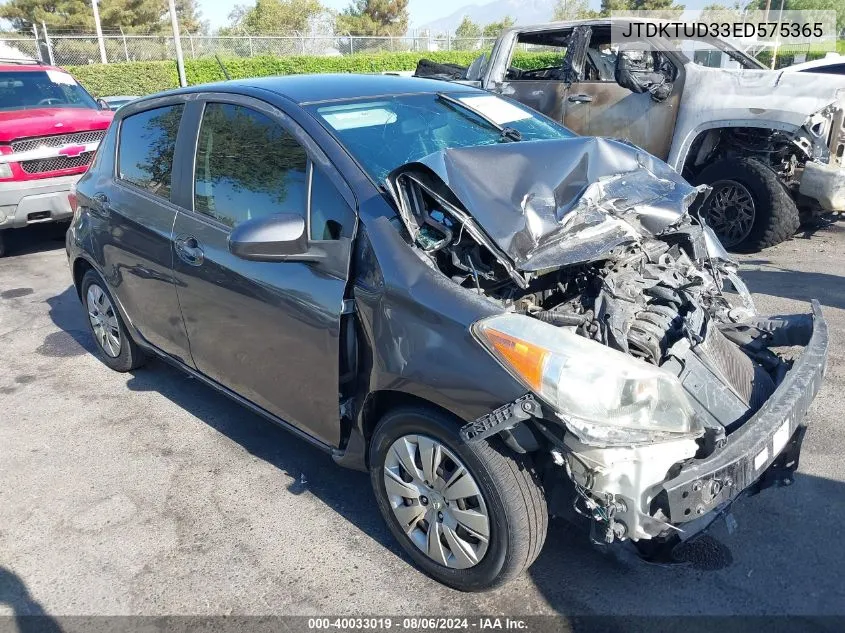 2014 Toyota Yaris Le (Tmc/Cbu Plant) VIN: JTDKTUD33ED575365 Lot: 40033019