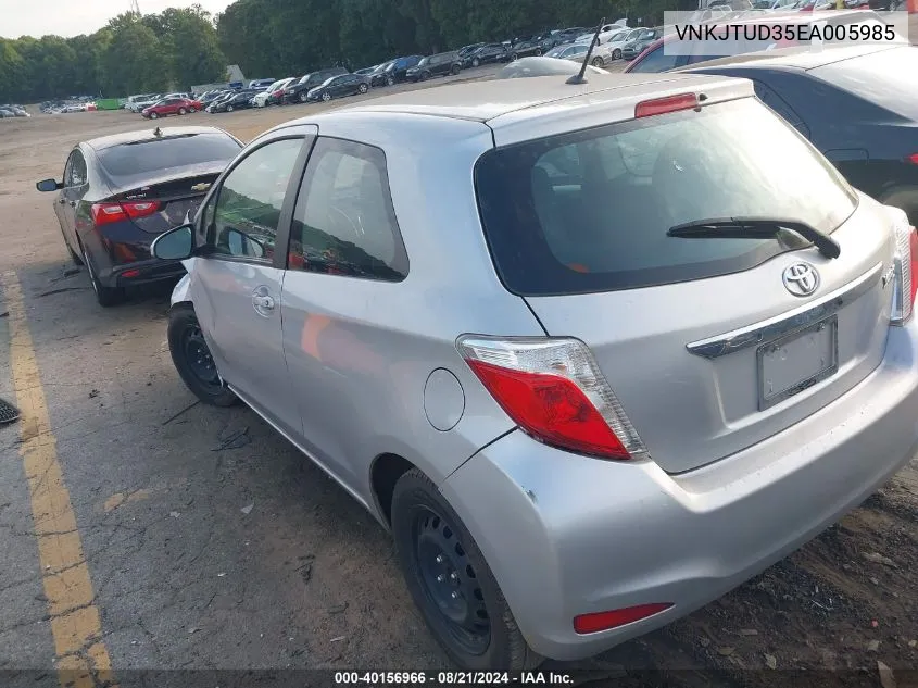 VNKJTUD35EA005985 2014 Toyota Yaris