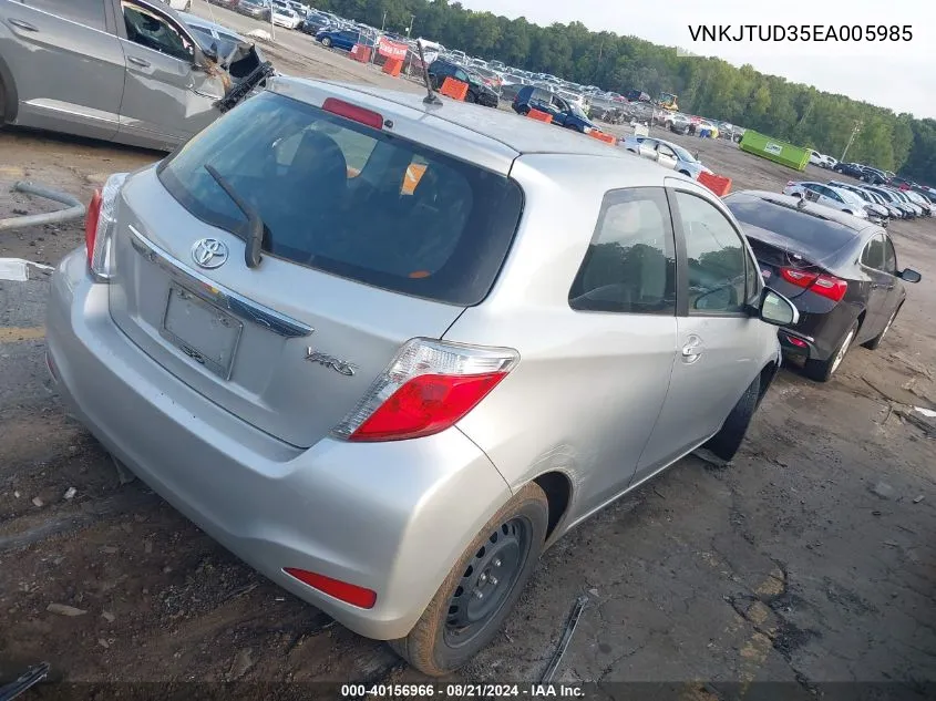 VNKJTUD35EA005985 2014 Toyota Yaris