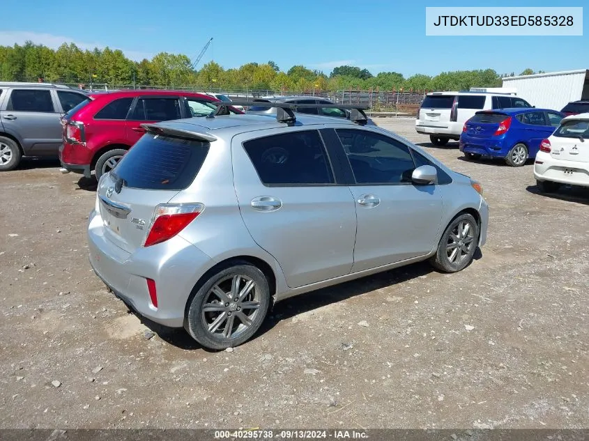 2014 Toyota Yaris Se (Tmc/Cbu Plant) VIN: JTDKTUD33ED585328 Lot: 40295738