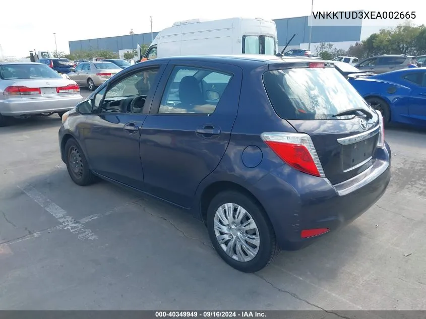 VNKKTUD3XEA002665 2014 Toyota Yaris L (Tmmf Plant)