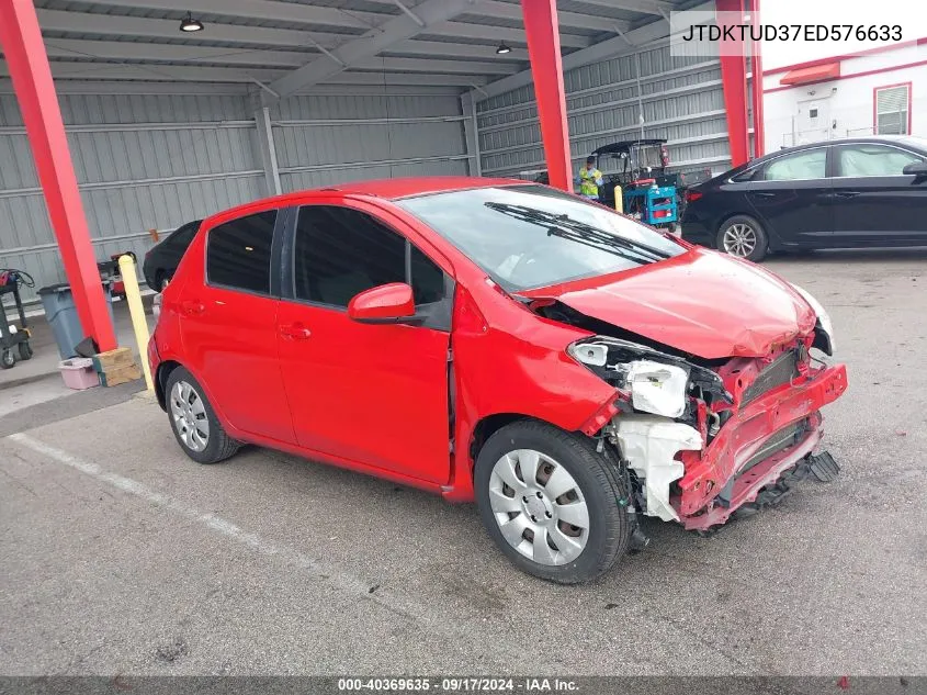 2014 Toyota Yaris Le (Tmc/Cbu Plant) VIN: JTDKTUD37ED576633 Lot: 40369635