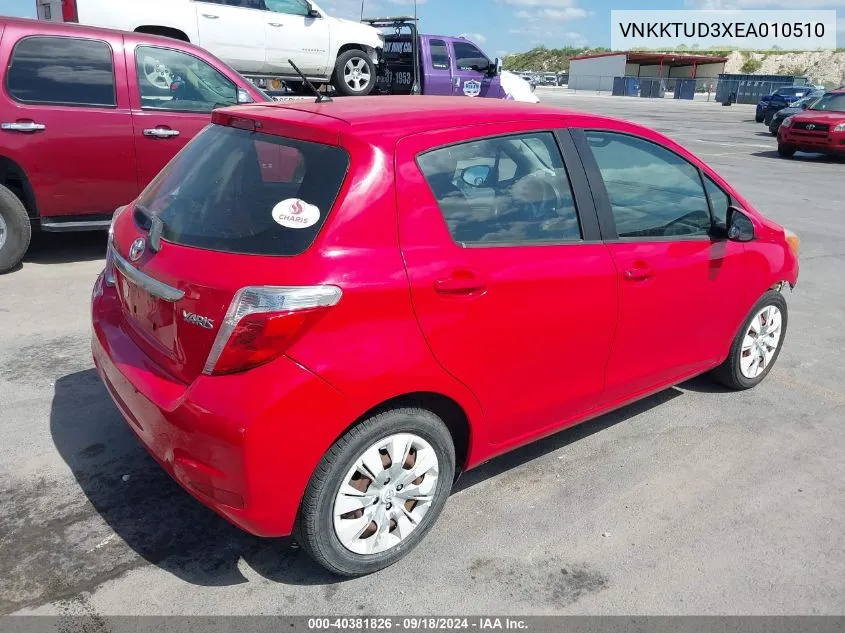 VNKKTUD3XEA010510 2014 Toyota Yaris L (Tmmf Plant)