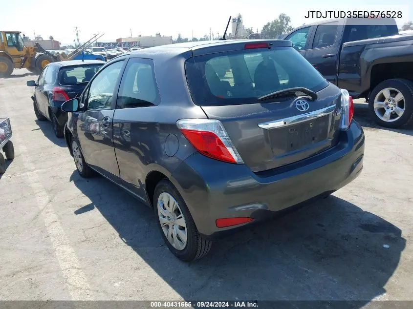 2014 Toyota Yaris VIN: JTDJTUD35ED576528 Lot: 40431665