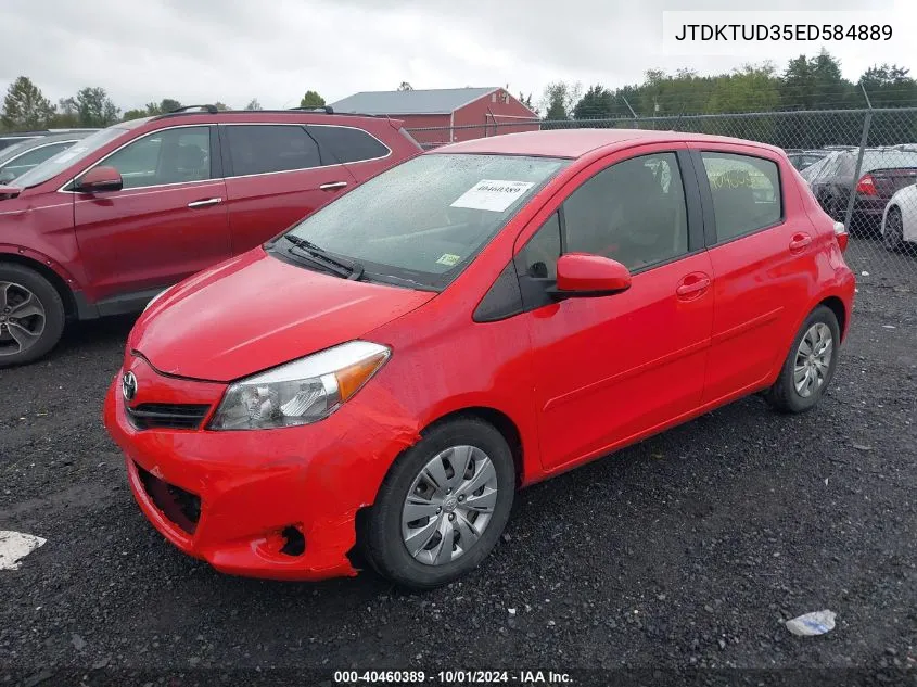 2014 Toyota Yaris Le (Tmc/Cbu Plant) VIN: JTDKTUD35ED584889 Lot: 40460389