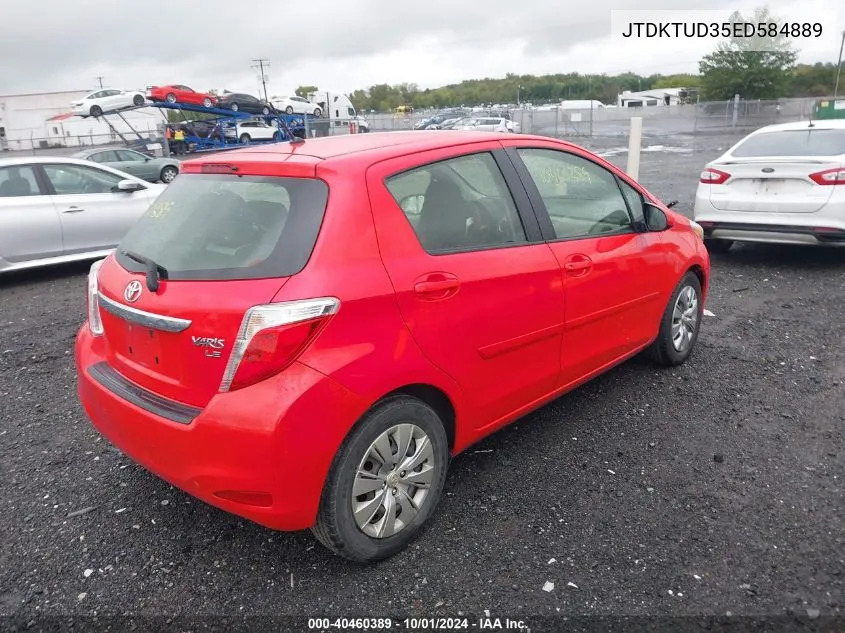 JTDKTUD35ED584889 2014 Toyota Yaris Le (Tmc/Cbu Plant)