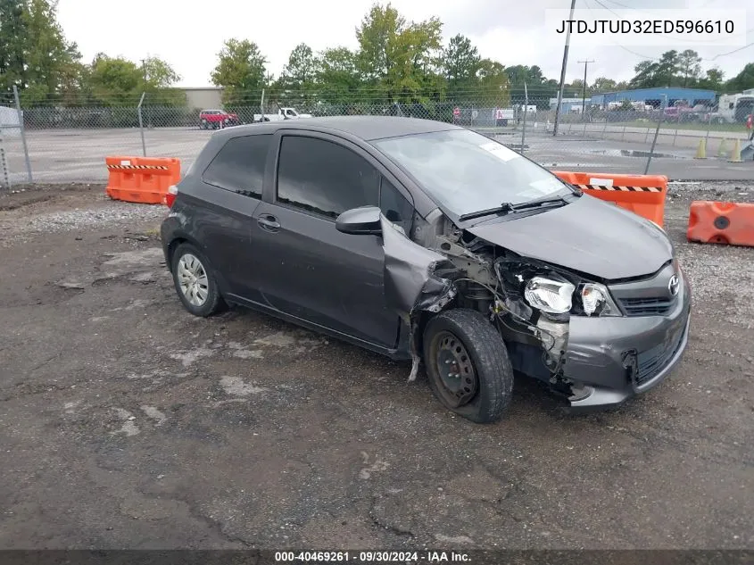 2014 Toyota Yaris L (Tmc/Cbu Plant) VIN: JTDJTUD32ED596610 Lot: 40469261