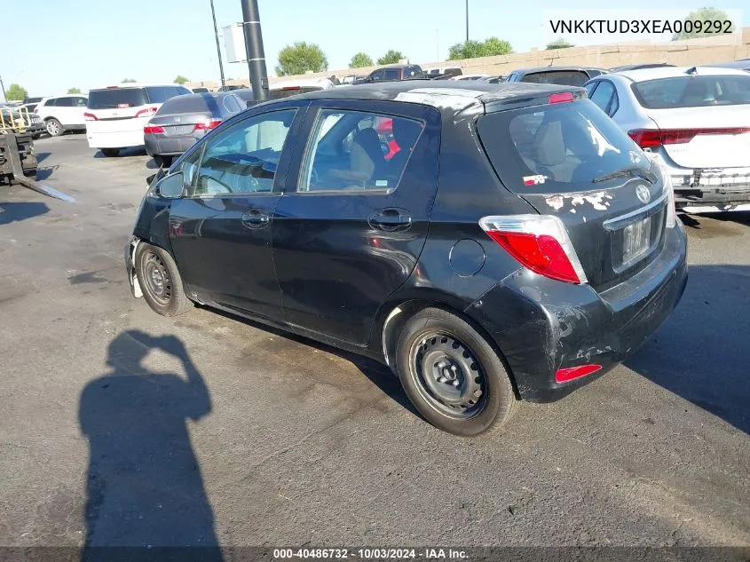 2014 Toyota Yaris Le (Tmmf Plant) VIN: VNKKTUD3XEA009292 Lot: 40486732