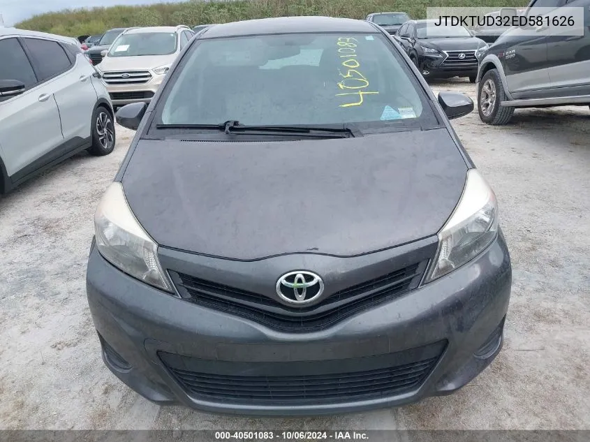 2014 Toyota Yaris VIN: JTDKTUD32ED581626 Lot: 40501083