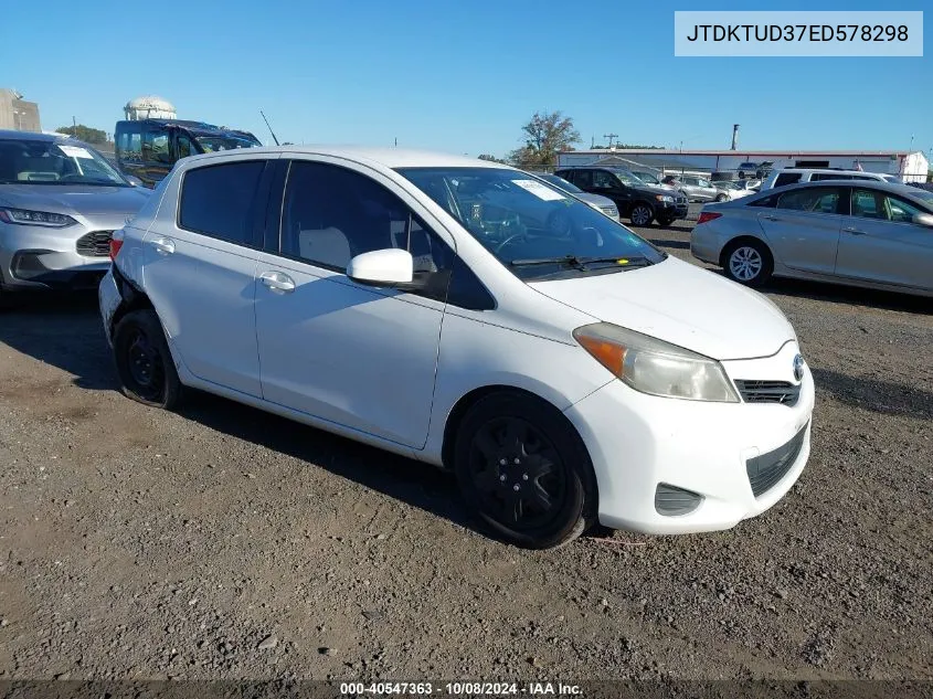 2014 Toyota Yaris VIN: JTDKTUD37ED578298 Lot: 40547363