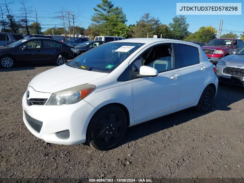 2014 Toyota Yaris VIN: JTDKTUD37ED578298 Lot: 40547363