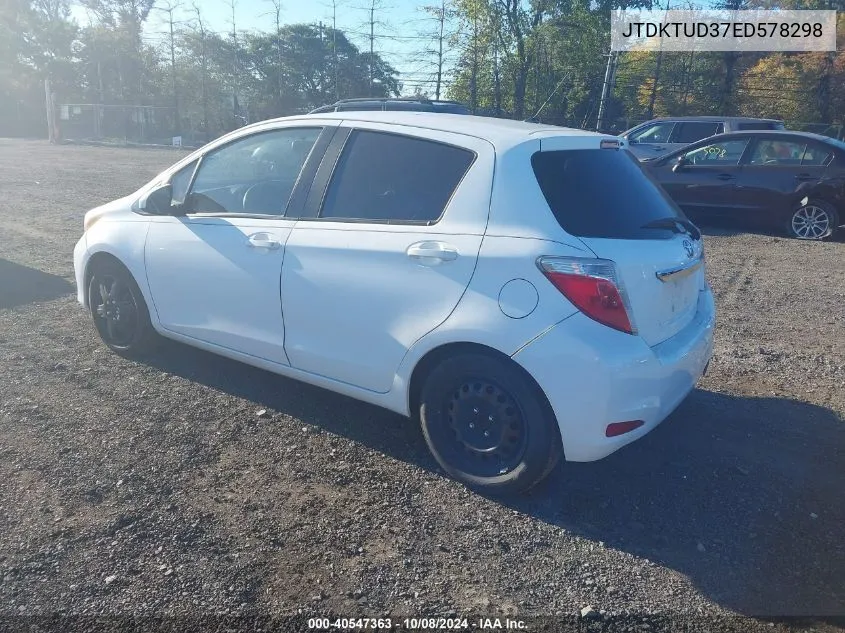 2014 Toyota Yaris VIN: JTDKTUD37ED578298 Lot: 40547363