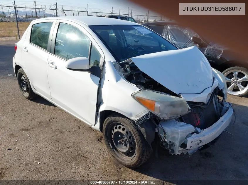 2014 Toyota Yaris Le (Tmc/Cbu Plant) VIN: JTDKTUD31ED588017 Lot: 40566797