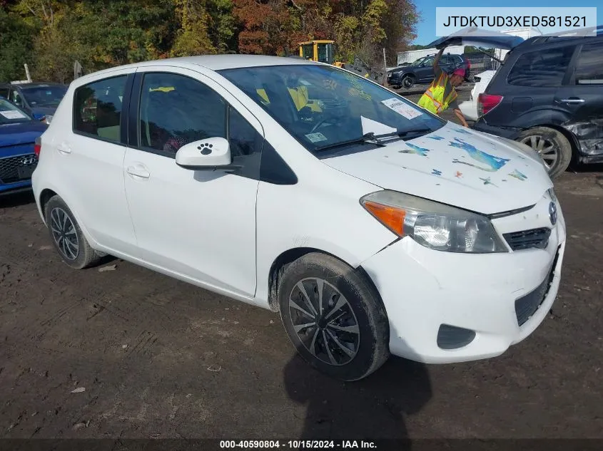 2014 Toyota Yaris Le (Tmc/Cbu Plant) VIN: JTDKTUD3XED581521 Lot: 40590804