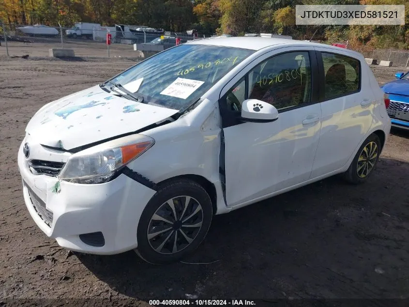 2014 Toyota Yaris Le (Tmc/Cbu Plant) VIN: JTDKTUD3XED581521 Lot: 40590804