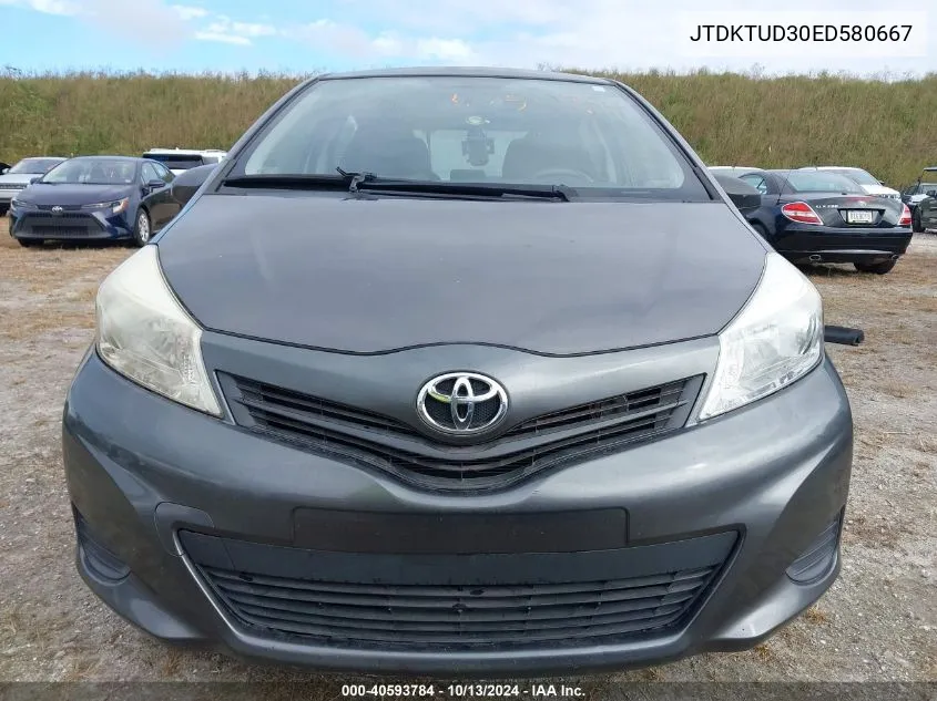 2014 Toyota Yaris VIN: JTDKTUD30ED580667 Lot: 40593784