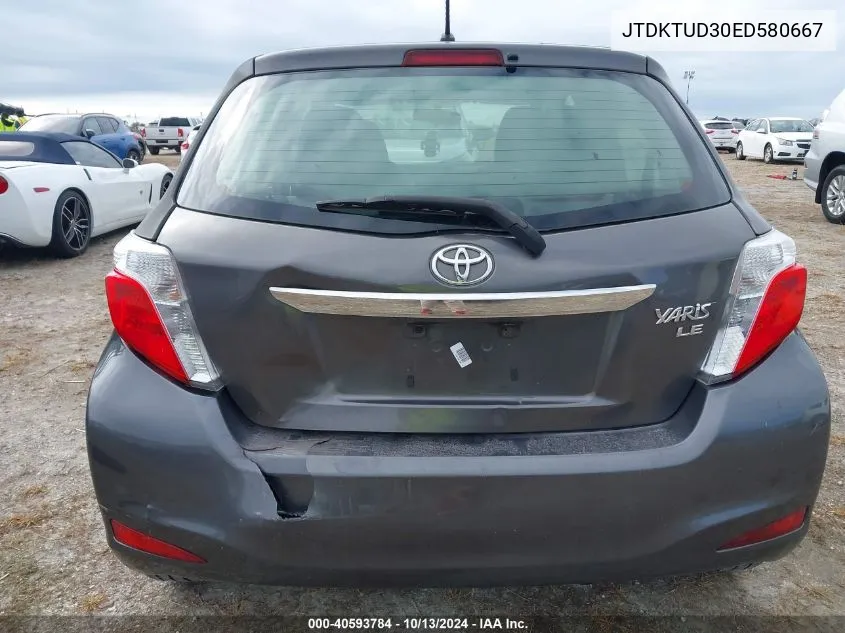 2014 Toyota Yaris VIN: JTDKTUD30ED580667 Lot: 40593784