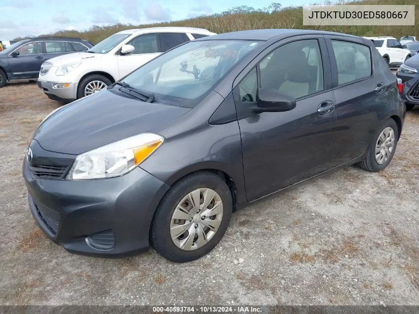 2014 Toyota Yaris VIN: JTDKTUD30ED580667 Lot: 40593784