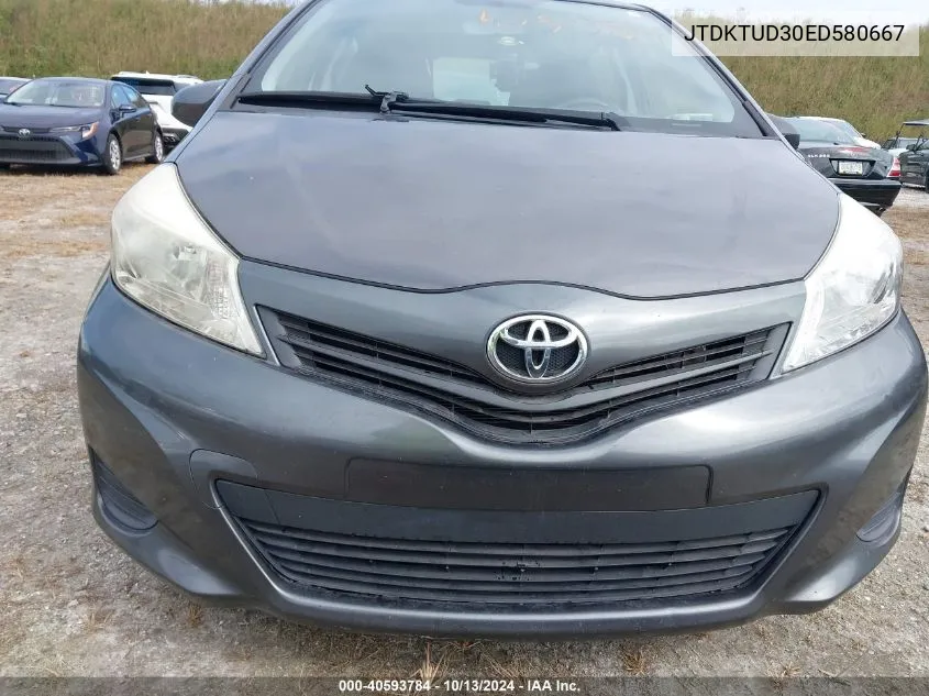 2014 Toyota Yaris VIN: JTDKTUD30ED580667 Lot: 40593784