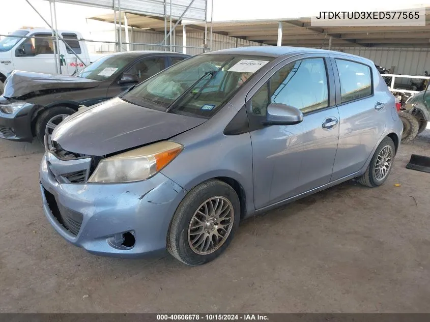 2014 Toyota Yaris Le (Tmc/Cbu Plant) VIN: JTDKTUD3XED577565 Lot: 40606678