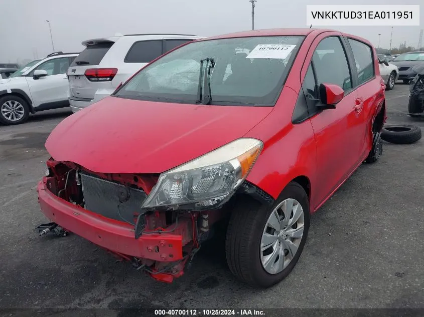 VNKKTUD31EA011951 2014 Toyota Yaris L (Tmmf Plant)