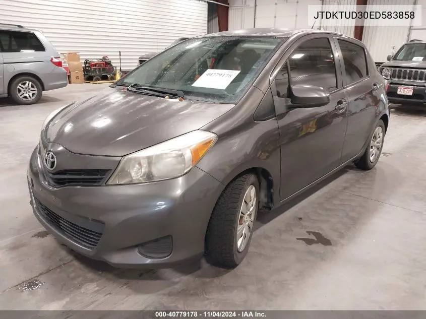 2014 Toyota Yaris Le (Tmc/Cbu Plant) VIN: JTDKTUD30ED583858 Lot: 40779178