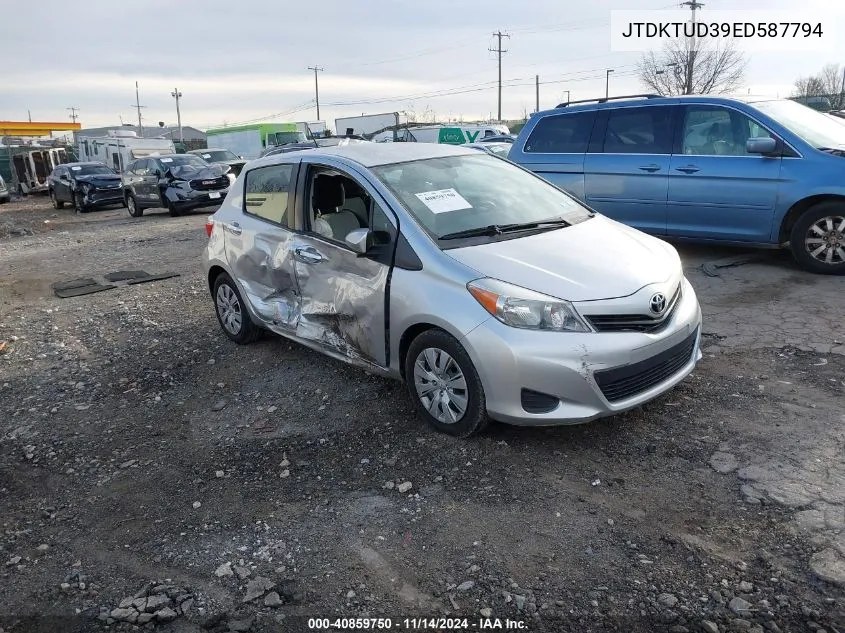 2014 Toyota Yaris Le (Tmc/Cbu Plant) VIN: JTDKTUD39ED587794 Lot: 40859750