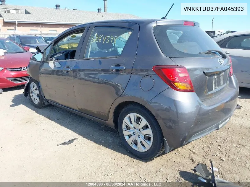 2015 Toyota Yaris Le VIN: VNKKTUD37FA045393 Lot: 12084398