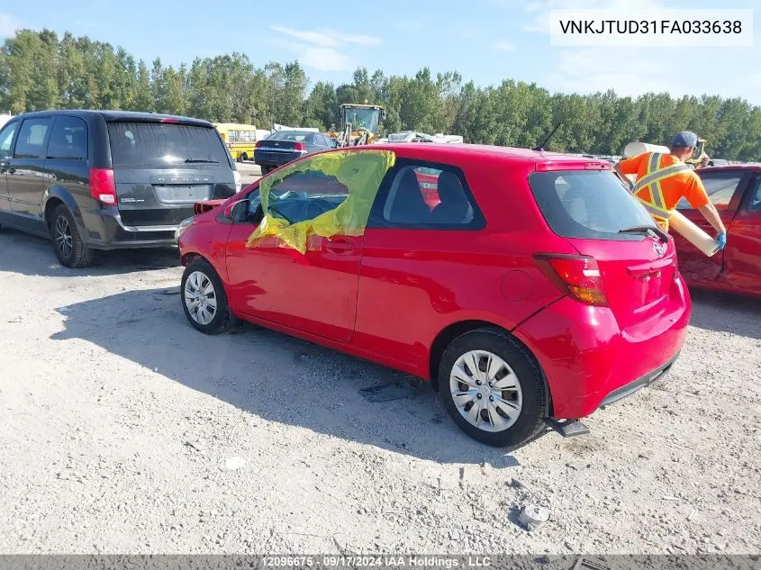 VNKJTUD31FA033638 2015 Toyota Yaris