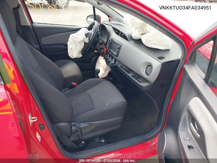 VNKKTUD34FA034951 2015 Toyota Yaris Le