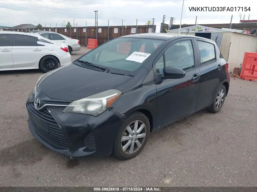 VNKKTUD33FA017154 2015 Toyota Yaris Le