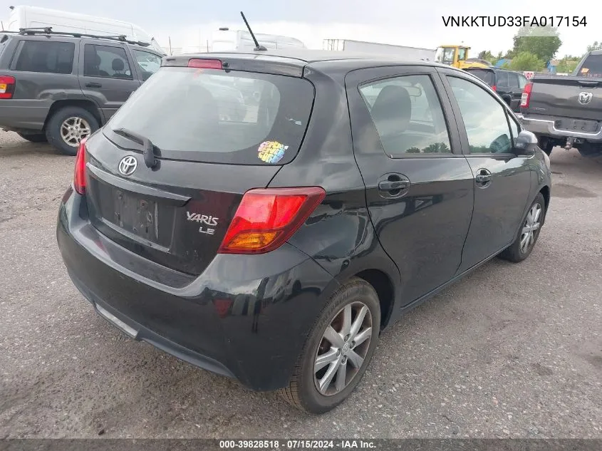 VNKKTUD33FA017154 2015 Toyota Yaris Le