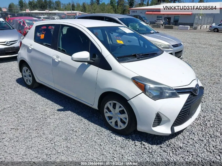 2015 Toyota Yaris L VIN: VNKKTUD31FA038584 Lot: 39858445