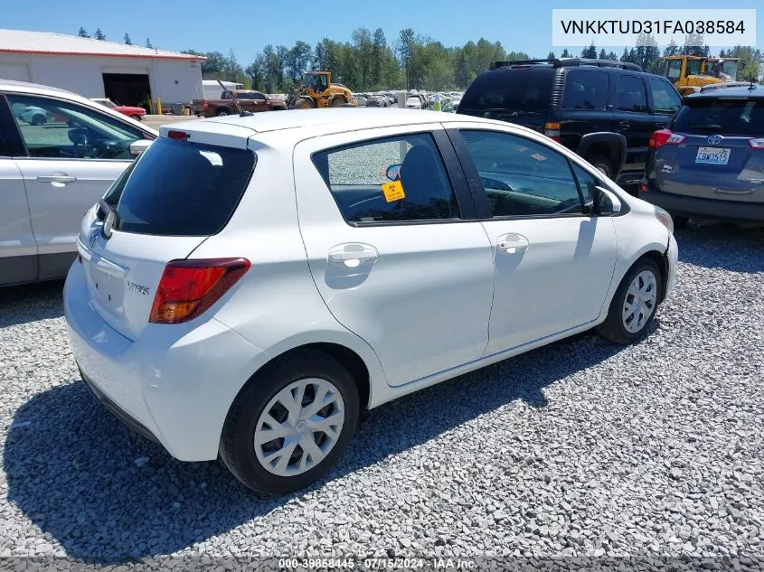 VNKKTUD31FA038584 2015 Toyota Yaris L