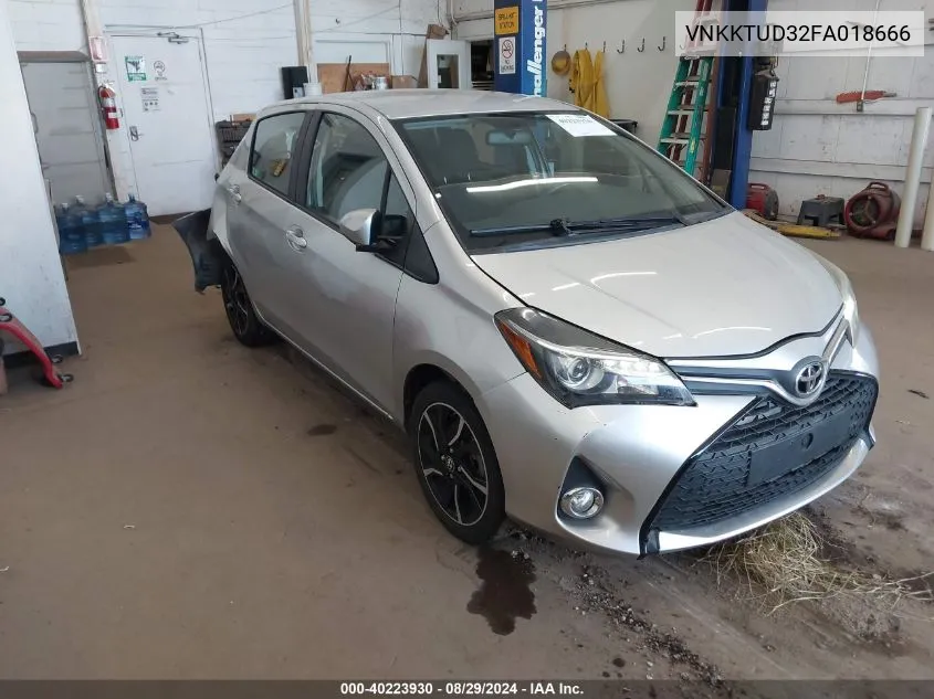 2015 Toyota Yaris Se VIN: VNKKTUD32FA018666 Lot: 40223930