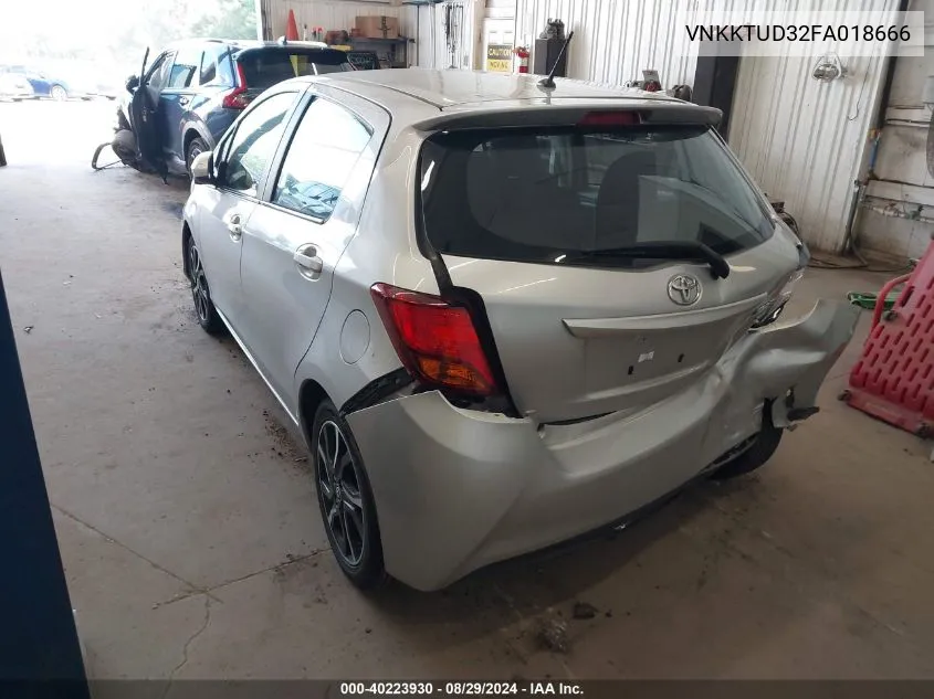 2015 Toyota Yaris Se VIN: VNKKTUD32FA018666 Lot: 40223930