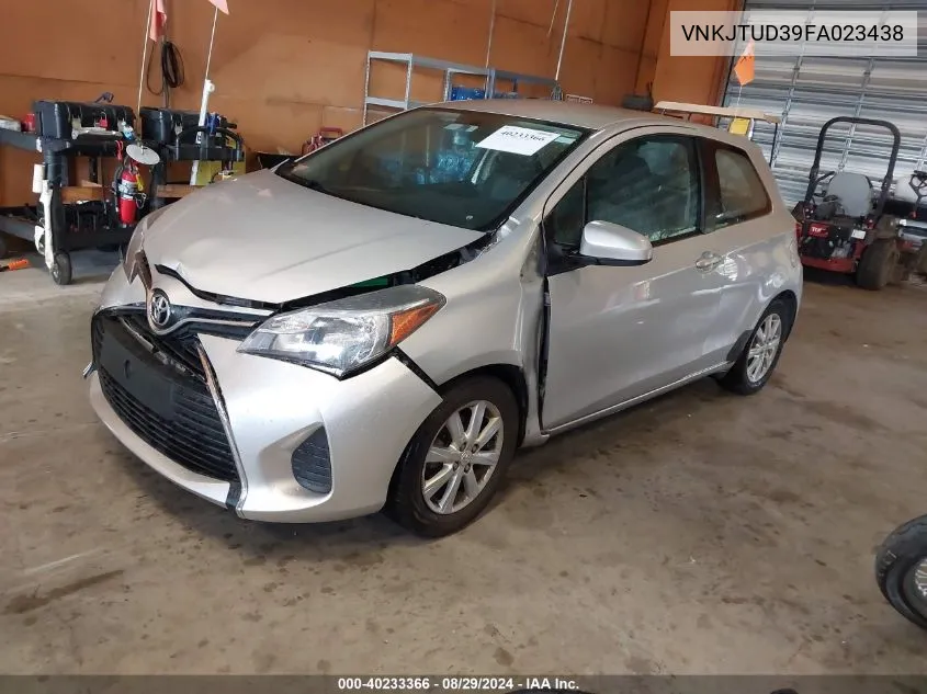 VNKJTUD39FA023438 2015 Toyota Yaris Le