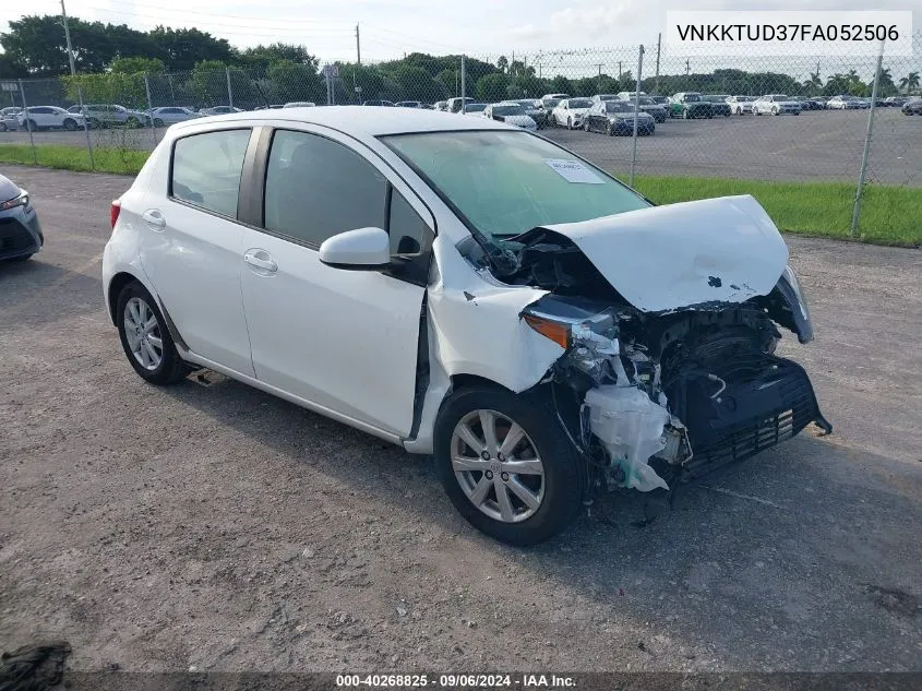 VNKKTUD37FA052506 2015 Toyota Yaris