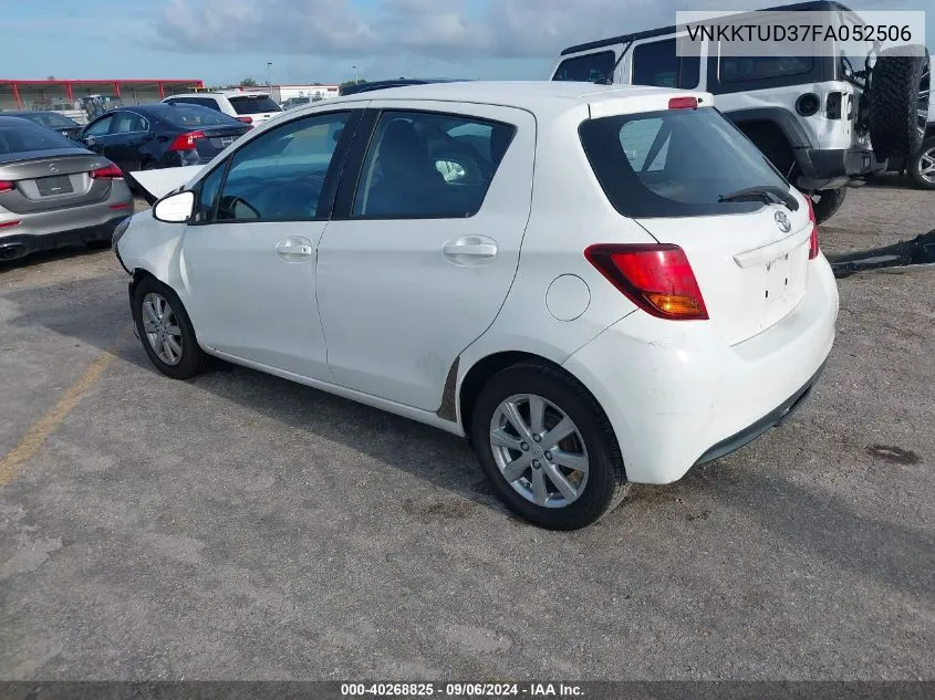 2015 Toyota Yaris VIN: VNKKTUD37FA052506 Lot: 40268825