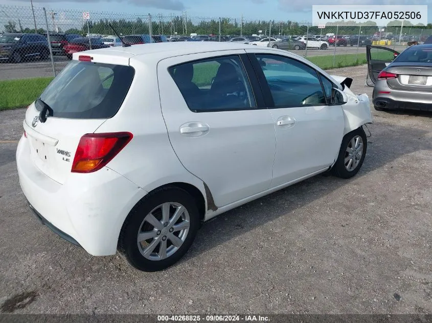 VNKKTUD37FA052506 2015 Toyota Yaris